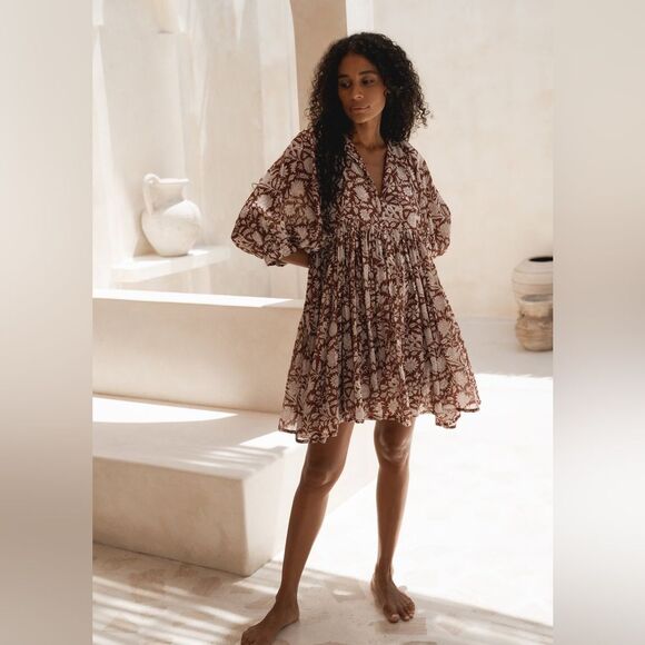 Daughters of India Kyra Mini Dress in Wine M NWOT - Picture 14 of 14